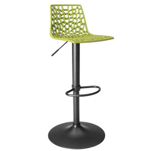 SGABELLO SPIDER GAS BASE NERO OPACO / VERDE ANICE GRANDSOLEIL COD. S2800VABNO