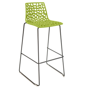 SGABELLO SPIDER FIX BASE NERO OPACO / VERDE ANICE GRANDSOLEIL COD. S2802VA