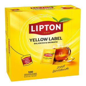 CONFEZIONE 100 FILTRI TE' NERO YELLOW LABEL LIPTON COD. 01-0755