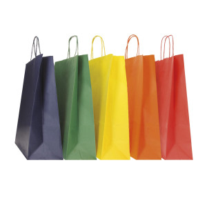 BLISTER 25 SHOPPER CARTA KRAFT 45X15X50CM TWISTED COL.ASS.AUT/INV MAINETTI BAGS COD. 310003447AB25