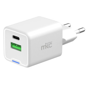 CARICATORE USB 35W 1 USB-C+ 1 USB-A BIANCO-MKC COD. 491929603