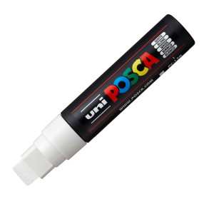 MARCATORE UNI POSCA PC17K P.SCALPELLO 15MM BIANCO UNI MITSUBISHI COD. M PC17K BI