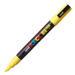 MARCATORE UNI POSCA PC3M P.FINE 0,9-1,3MM GIALLO UNI MITSUBISHI COD. M PC3M G