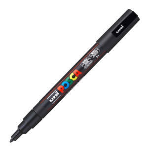 MARCATORE UNI POSCA PC3M P.FINE 0,9-1,3MM NERO UNI MITSUBISHI COD. M PC3M N