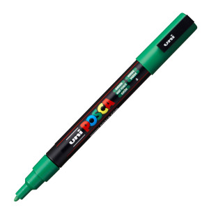 MARCATORE UNI POSCA PC3M P.FINE 0,9-1,3MM VERDE UNI MITSUBISHI COD. M PC3M V