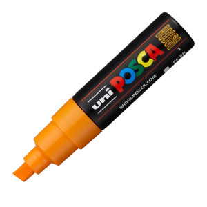 MARCATORE UNI POSCA PC8K P.SCALPELLO 8MM ARANCIO UNI MITSUBISHI COD. M PC8K AR