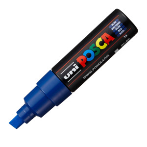 MARCATORE UNI POSCA PC8K P.SCALPELLO 8MM BLU UNI MITSUBISHI COD. M PC8K B