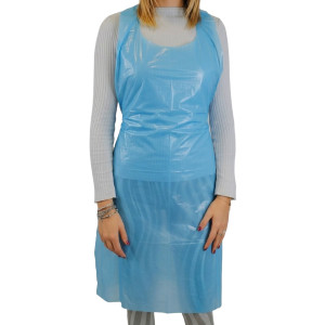 CONF 100 GREMBIULI APRON 30 IN LDPE TAGLIA UNICA AZZURRO WORKER COD. GA430.15.02