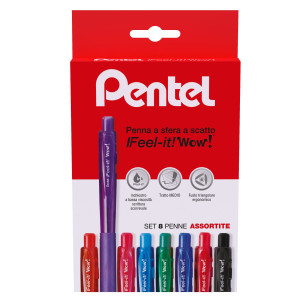 ASTUCCIO 8 PENNA SFERA SCTTO WOW PENTEL BX440