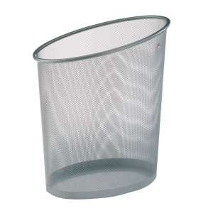 CESTINO GETTACARTE 18LT MESH IN RETE METALLICA ARGENTO ALBA COD. MESHCORB/M