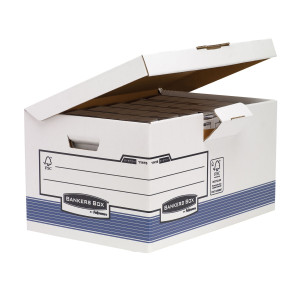 SCATOLA ARCHIVIO C/COPERCHIO A RIBALTA BANKERS BOX SYSTEM COD. 1141501 CONFEZIONE DA 10