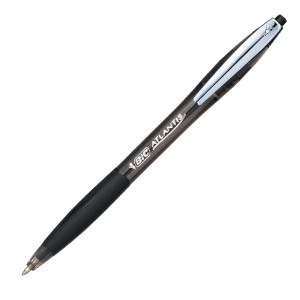 SCATOLA 12 PENNE SFERA SCATTO BICÂ®ATLANTIS PREMIUM CLIP METAL 1,0MM NERO COD. 9021332