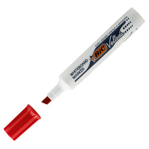 PENNARELLO VELLEDA 1791 PUNTA SCALPELLO WHITEBOARD ROSSO BICÂ® COD. 9431981 CONFEZIONE DA 12