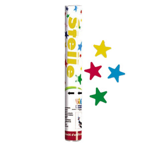 SPARACORIANDOLI CANNON STELLE ASSORTITE GITTATA 8MT BIG PARTY COD. 50064 CONFEZIONE DA 12