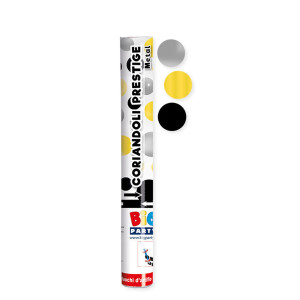 SPARACORIANDOLI CANNON COLORI ASSORTITI METAL GITTATA 8MT BIG PARTY COD. 50200. CONFEZIONE DA 12