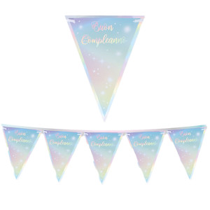 FESTONE BANDIERE BUON COMPLEANNO SOFT RAINBOW LUNGH.3MT BIG PARTY COD. 74422