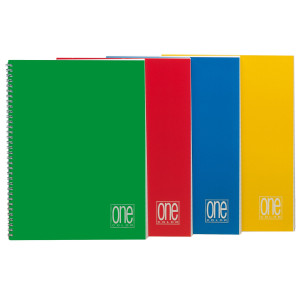 QUADERNO A5 SPIRALATO 4MM S/FORI 80GR 60FG ONE COLOR BLASETTI COD. 1298