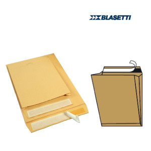 250 BUSTE A SACCO AVANA 190X260X40MM CON SOFFIETTI E STRIP MONODEX COD. 840