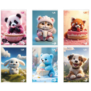 MAXIQUADERNO A4 40FG+2 80GR RIGO DI 1A CUTE 2022 BM COD. 0110384