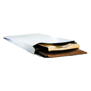 100 BUSTE BIANCHE A SACCO CON SOFFIETTI SECURITEXÂ® B5 17,6X25X3,8CM 130GR COD. 14221