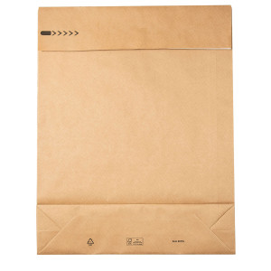 100 SACCHETTI A FONDO QUADRO E-GREEN CARTA KRAFT AVANA 40X50X10 +10Â CM COD. 69116