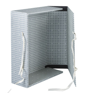 SCATOLA ARCHIVIO IN LEGNO ''UNIVERSALE'' C/FETTUCCIA 38X27CM DORSO 12 COD. 0203707