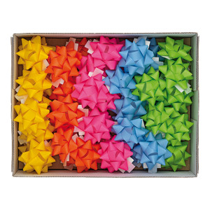 50 STELLE NASTRO CARTA ECOCOLOR 15MMXD6,5CM COLORI ASS. PRIMAVERA BRIZZOLARI COD. 02467199