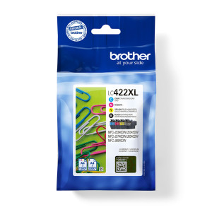 BROTHER KIT 4 CARTUCCE BK/C/M/Y - 1.500PAG/3.000 PAG COD. LC422XLVAL