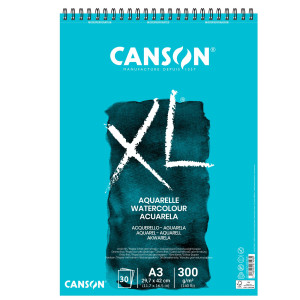 ALBUM XL AQUARELLE F.TO A3 300GR 30FG CANSON COD. 400039171 CONFEZIONE DA 5