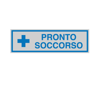 TARGHETTA ADESIVA 165X50MM PRONTO SOCCORSO COD. 96664 CONFEZIONE DA 10