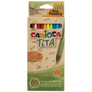 SCATOLA 12 MATITE TITA ECO FAMILY COLORI ASSORTITI CARIOCA COD. 43097