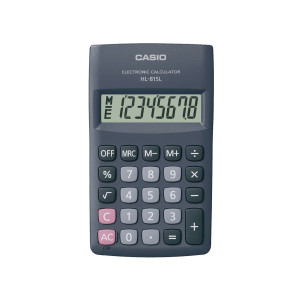 CALCOLATRICE HL-815L BK 8 CIFRE TASCABILE CASIO COD. HL-815L-BK-W-GP