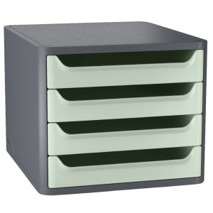 CASSETTIERA 4 CASSETTI 1400 F GRIGIO-VERDE SALVIA FIRST BY CEP COD. 1014002331