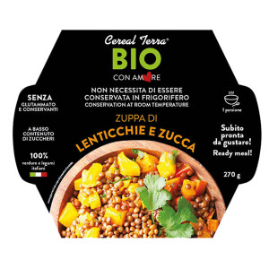 ZUPPA LENTICCHIE E ZUCCA IN CONFEZIONE DA 300GR - CEREAL TERRA COD. 0039726 CONFEZIONE DA 6