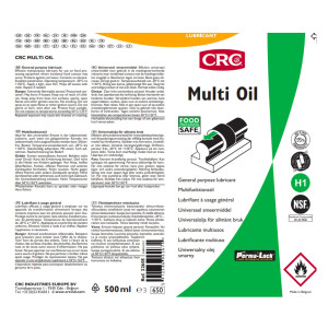 MULTI OIL LUBRIFICANTE MULTIUSO PER MACCHINARI 500ML CFG COD. C6903