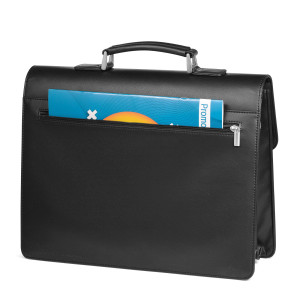 CARTELLA IN SIMILPELLE NERO DIM. 41X32X16CM CITY TIME COD. 61334.