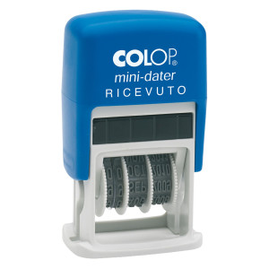 TIMBRO MINI S160/L2 DATARIO + RICEVUTO 4MM AUTOINCHIOSTRANTE COLOP COD. S160/L2