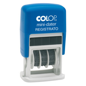 TIMBRO MINI S160/L3 DATARIO + REGISTRATO 4MM AUTOINCHIOSTRANTE COLOP COD. S160/L3
