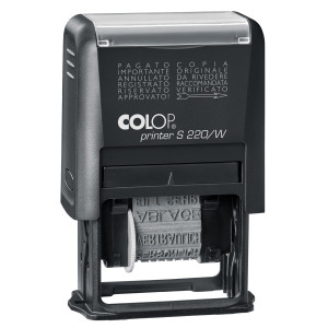 TIMBRO S220/W POLINOMIO 12DICITURE 4MM AUTOINCHIOSTRANTE COLOP COD. S220/W