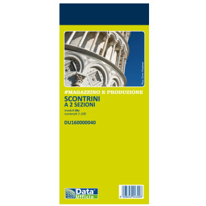 BLOCCO SCONTRINO 2 SEZIONI 100COPIE NUM. BLU 5,8X13CM DU160000040 DU COD. DU160000040