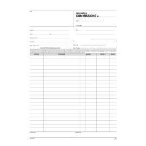 BLOCCO PROPOSTE COMMISSIONE 33/33/33COPIE AUTOR. 29,7X21,5CM DU1672C3300 COD. DU1672C3300