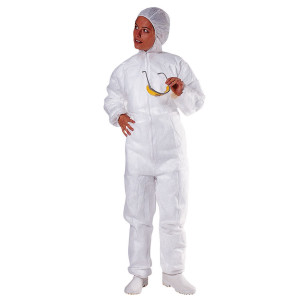 TUTA CON CAPPUCCIO PPL TG. XL BIANCO MONOUSO COD. PO106BCXG