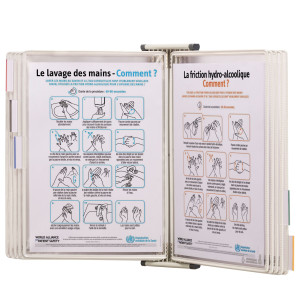 LEGGIO ANTIBATTERICO DA MURO + 10 BUSTE F.TO A4 BIANCO DJOIS COD. B414502