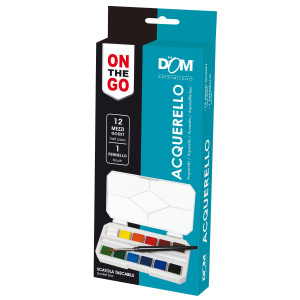 SET ACQUERELLI ON THE GO 12 COLORI+PENNELLO DOM COD. 11475