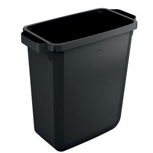 BIDONE NERO DURABIN RETTANGOLARE IN PP CON MANIGLIE PER IL TRASPORTO 60 LT DURAB COD. 1800503221