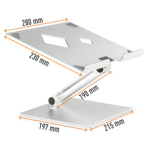 SUPPORTO ALZA NOTEBOOK RISE DA 10'' A 17'' DURABLE COD. 5050-23