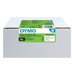 VALUE PACK 6 ROTOLI ETICHETTE SPEDIZ/BADGE 54X101MM BIANCO (220ETIC/RT) DYMO LW COD. 2093092