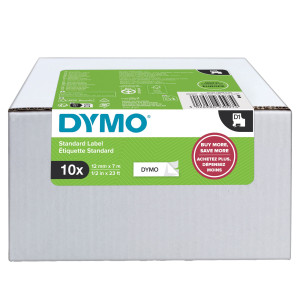 VALUE PACK 10 NASTRI DYMO TIPO D1 (12MMX7MT NERO/BIANCO S0720530 COD. 2093097