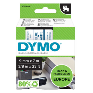 NASTRO DYMO TIPO D1 (9MMX7M BLU/BIANCO 409140 COD. S0720690