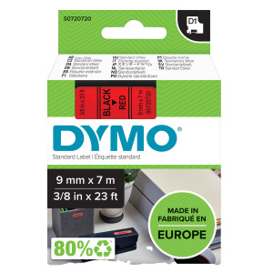 NASTRO DYMO TIPO D1 (9MMX7M NERO/ROSSO 409170 COD. S0720720
